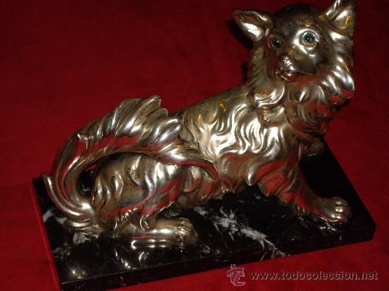 Antig&uuml;edades: FIGURA DE PERRO SOBRE MARMOL - Foto 4