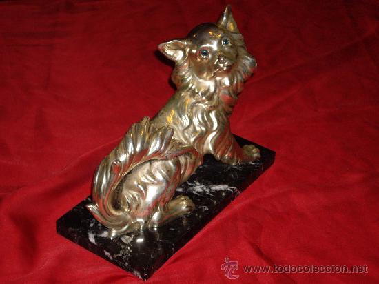 Antig&uuml;edades: FIGURA DE PERRO SOBRE MARMOL - Foto 5
