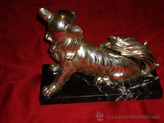 Antig&uuml;edades: FIGURA DE PERRO SOBRE MARMOL - Foto 6