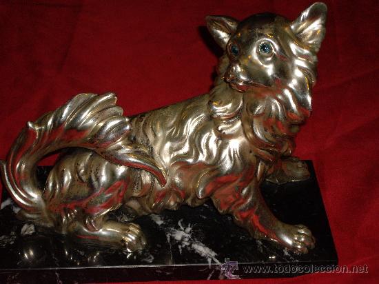 Antig&uuml;edades: FIGURA DE PERRO SOBRE MARMOL - Foto 7