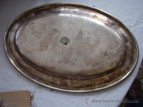 Antig&uuml;edades: Bandeja metal plateado - Foto 2