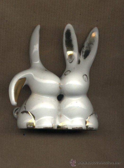 Antig&uuml;edades: Peque&ntilde;os conejitos porcelana / 8 cm. - Foto 1