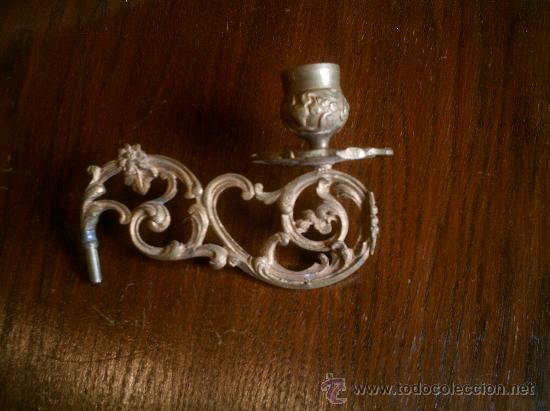 Antig&uuml;edades: APLIQUE EN BRONCE PARA VELA ANTIGUO - Foto 3