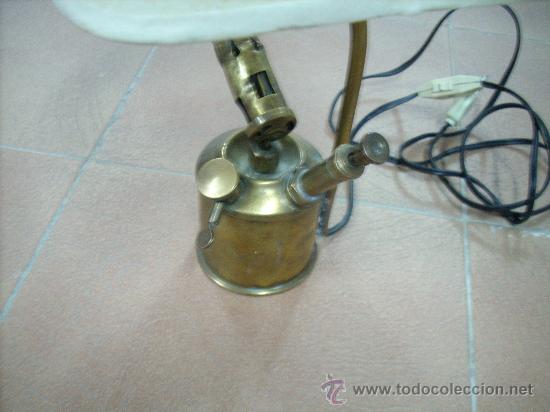 Antig&uuml;edades: ANTIGUO SOPLETE ADAPTADO COMO LAMPARA - Foto 3
