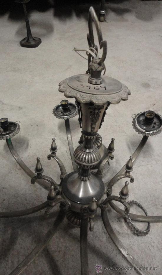 Antig&uuml;edades: Lampara de techo de 8 brazos, incompleta - Foto 2