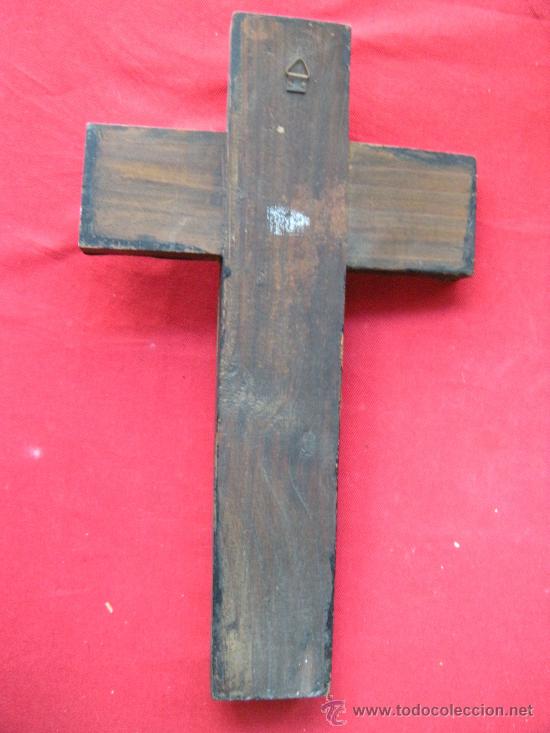 Antig&uuml;edades: ANTIGUO CRUCIFIJO EN BRONCE Y MADERA - Foto 2
