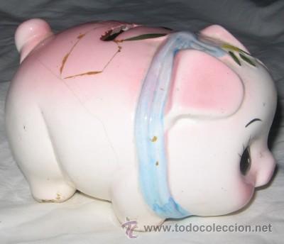 Antig&uuml;edades: HUCHA CERDITA DE PORCELANA - Foto 2