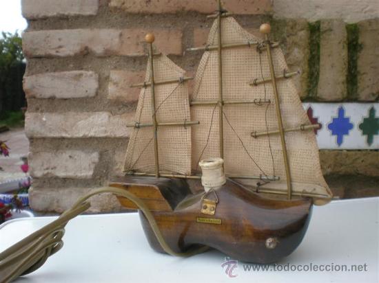 Antig&uuml;edades: lampara de pared forma de barco - Foto 2