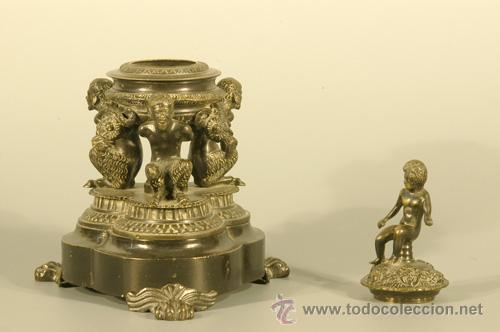 Antig&uuml;edades: ESPECIERO BRONCE OSCURO -SIGLO XIX- - Foto 2