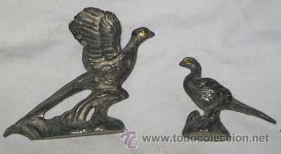 Antig&uuml;edades: LOTE DE DOS P&Aacute;JAROS MET&Aacute;LICOS - Foto 1