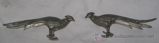 Antig&uuml;edades: LOTE DE DOS P&Aacute;JAROS MET&Aacute;LICOS - Foto 1