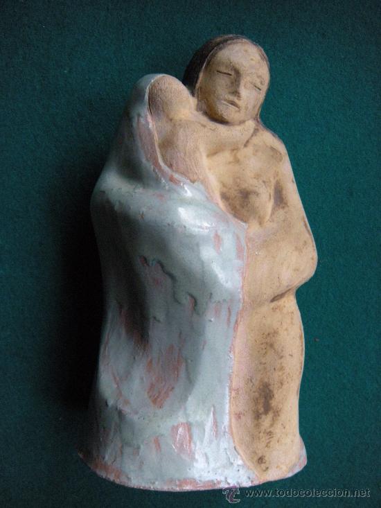 Antig&uuml;edades: MATERNIDAD. FIGURA DE BARRO ESMALTADO - Foto 1