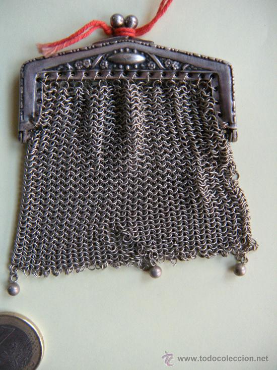 Antig&uuml;edades: MONEDERO DE MALLA.PLATA, PLATEADA? - Foto 2