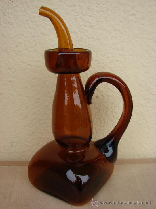 Antig&uuml;edades: ACEITERA ANTIGUA DE CRISTAL - Foto 1