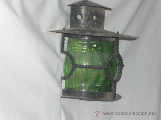 Antig&uuml;edades: BONITO Y DECORATIVO FAROL DE PARED. - Foto 2
