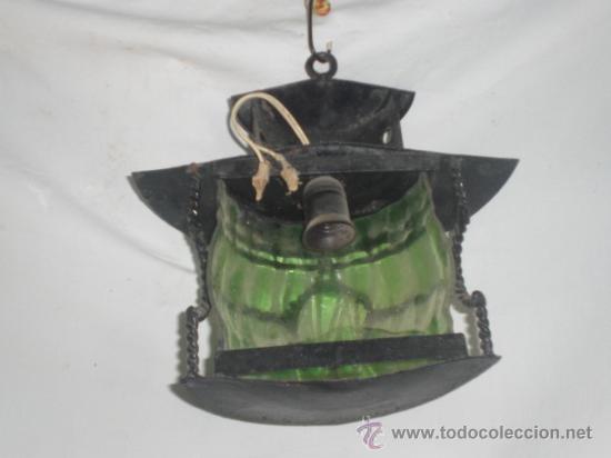 Antig&uuml;edades: BONITO Y DECORATIVO FAROL DE PARED. - Foto 4