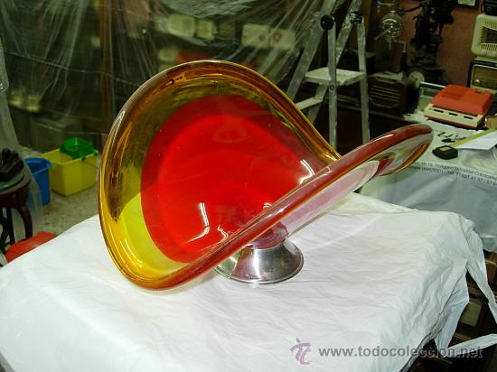 Antig&uuml;edades: frutero de cristal - Foto 2