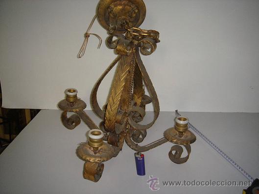 Antig&uuml;edades: lampara de forja - Foto 1