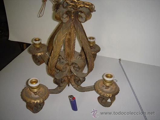 Antig&uuml;edades: lampara de forja - Foto 2