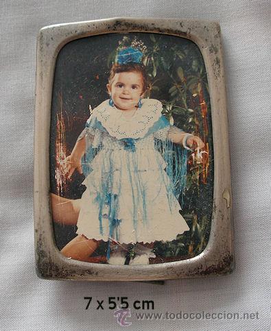 Antig&uuml;edades: MARCO DE PLATA PEQUE&Ntilde;O ANTIGUO - Foto 1