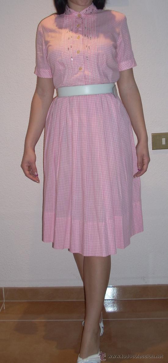 vestido años 40/50 con pequeños adornos y pedre - Comprar Moda