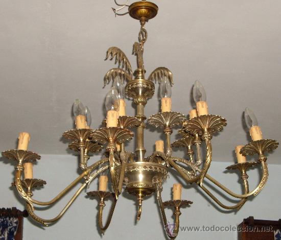 Antig&uuml;edades: LAMPARA DE SALON DE 16 LUCES - Foto 2