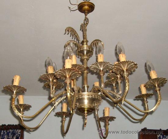 Antig&uuml;edades: LAMPARA DE SALON DE 16 LUCES - Foto 3