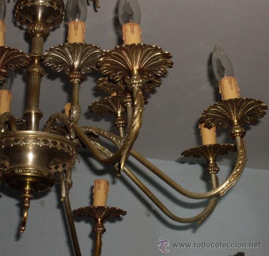 Antig&uuml;edades: LAMPARA DE SALON DE 16 LUCES - Foto 4