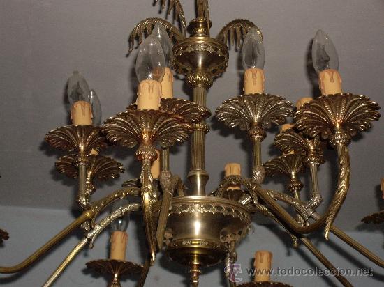 Antig&uuml;edades: LAMPARA DE SALON DE 16 LUCES - Foto 5