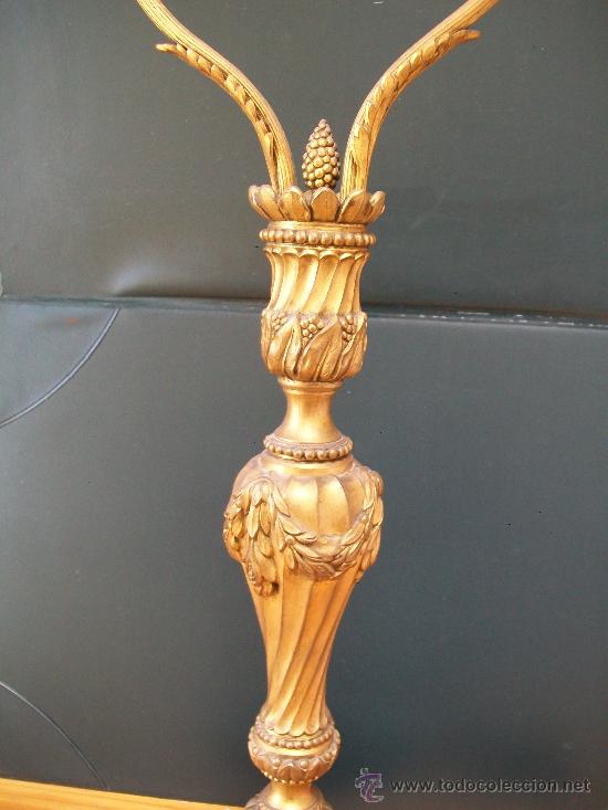 Antig&uuml;edades: L&aacute;mpara de mesa, en bronce sin pantalla.1930 - Foto 3