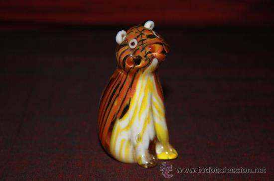 Antig&uuml;edades: BONITO TIGRE EN CRISTAL DE MURANO - Foto 1