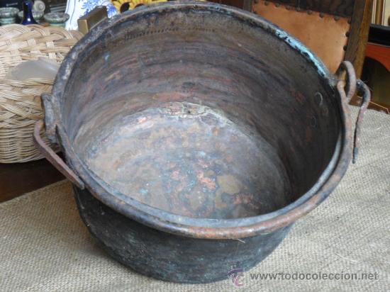 Antig&uuml;edades: CALDERO DE COBRE ANTIGUO - Foto 1