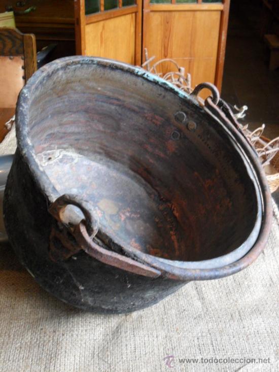 Antig&uuml;edades: CALDERO DE COBRE ANTIGUO - Foto 5