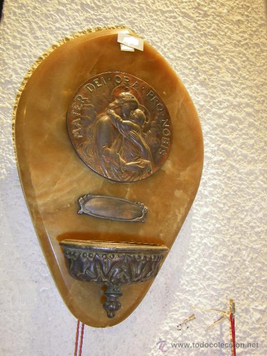 Antig&uuml;edades: BENDITERA MARMOL-METAL - Foto 1
