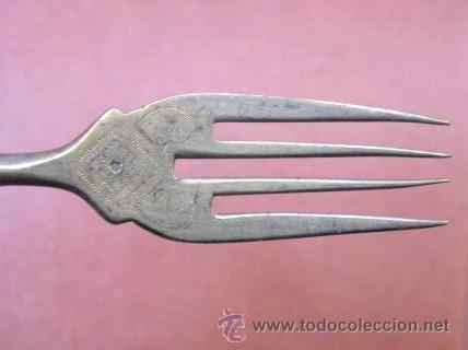 Antig&uuml;edades: ANTIGUO TENEDOR MANGO DE PLATA.   . ENVIO  GRATIS&iexcl;&iexcl;&iexcl; - Foto 3