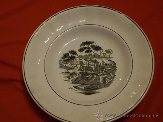 Antig&uuml;edades: PLATO DE PORCELANA ARADAS AVEIRO - Foto 1