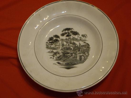 Antig&uuml;edades: PLATO DE PORCELANA ARADAS AVEIRO - Foto 2