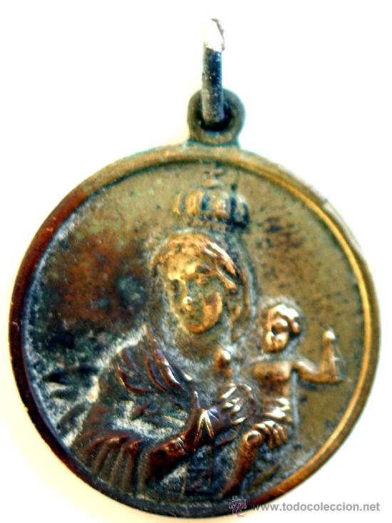 Antig&uuml;edades: MEDALLA ESCAPULARIO EN BRONCE - PP. S. XX - Foto 2