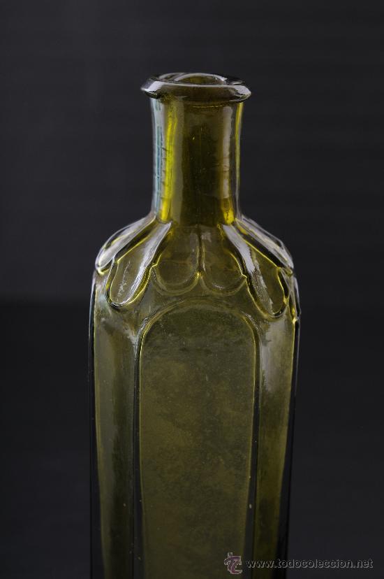 Antigüedades: Botella de vidrio de farmacia Panacea Vegetal del Dr.Bach, Barcelona S.XIX - Foto 3 - 24913285