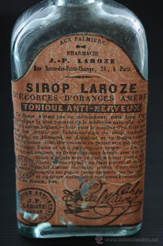 Antig&uuml;edades: Botella de vidrio de farmacia - Foto 2