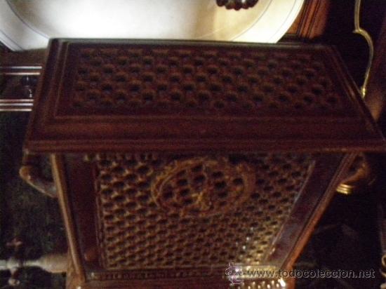 Antig&uuml;edades: estufa de hierro fundido esmaltada (en miniatura) - Foto 5