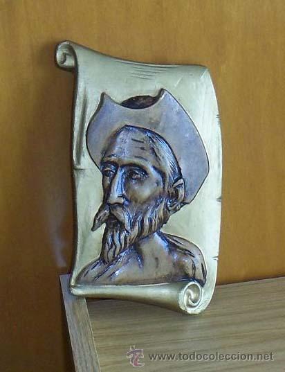 Oggetti Antichi: PLACA CON IMAGEN DE DON QUIJOTE