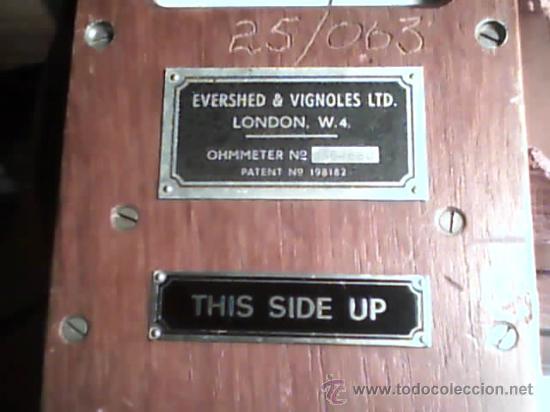 Antig&uuml;edades: OHMMETER  EVERSHED&VIGNOLES (OHMIMETRO) - Foto 8