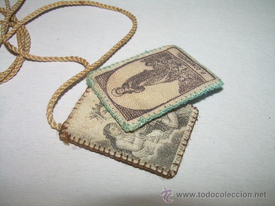 Antig&uuml;edades: ANTIGUO ESCAPULARIO DE TELA - Foto 3