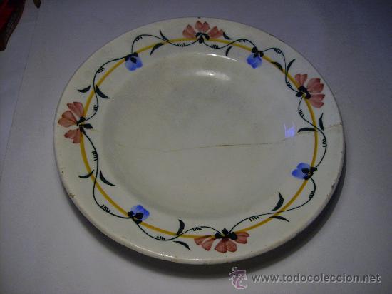 Antig&uuml;edades: Plato de ceramica - Foto 1