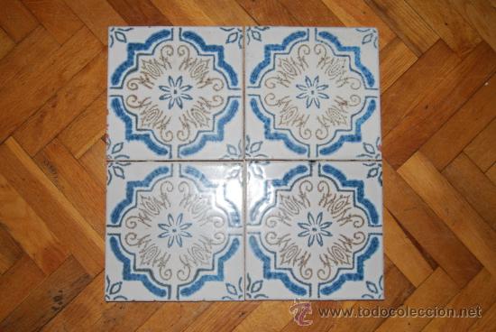 Antig&uuml;edades: CUATRO AZULEJOS - A&Ntilde;OS 60 - Foto 2