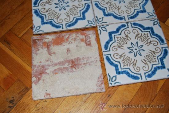 Antig&uuml;edades: CUATRO AZULEJOS - A&Ntilde;OS 60 - Foto 3