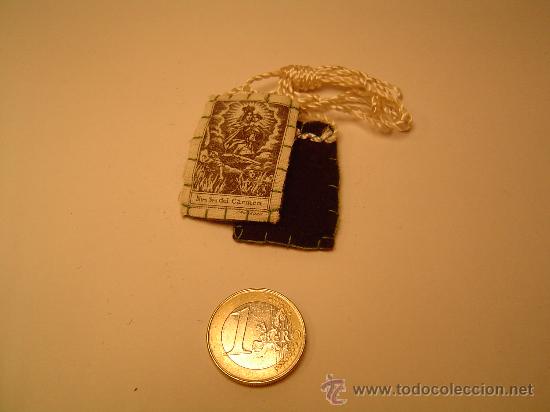 Antig&uuml;edades: Bonito escapulario Virgen del Carmen - Foto 1