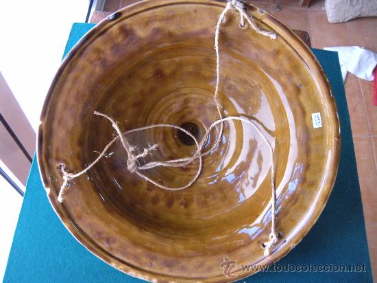 Antig&uuml;edades: ANTIGUO MACETERO DE COLGAR EN BARRO VIDRIADO - Foto 2