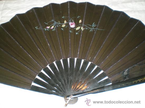 Antig&uuml;edades: abanico madera pintado - Foto 4